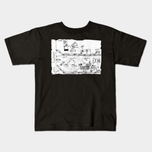 Crinkled Cake Factory Blueprint Kids T-Shirt